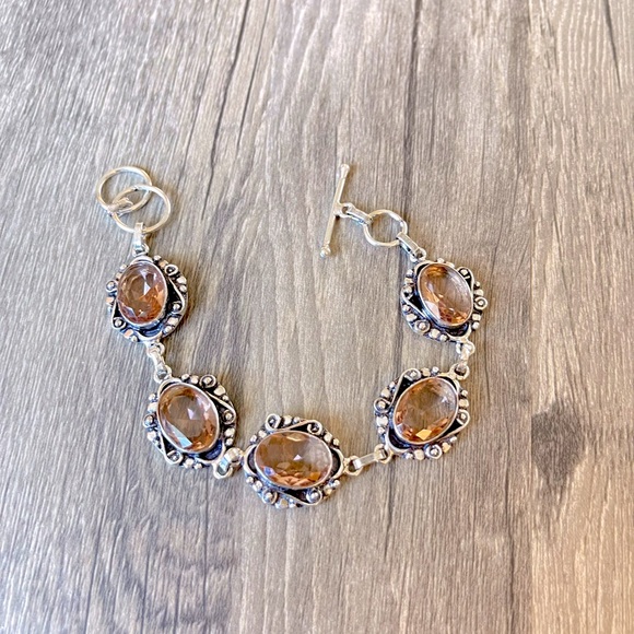 Artisan Jewelry - Morganite Gemstone Bracelet